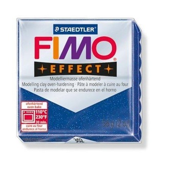 Papírenské zboží - FIMO® effect 8020 modrá se třpytkami