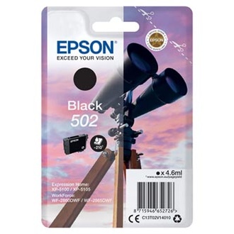 Papírenské zboží - Epson originální ink C13T02V14010, T02V140, 502, black, 210str., 4.6ml, Epson XP-5100, XP
