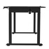 Papírenské zboží - Pracovní stůl, elektricky nastavitelná výška, černá deska, 160X75 cm, 74-116 cm, UPLIFT,