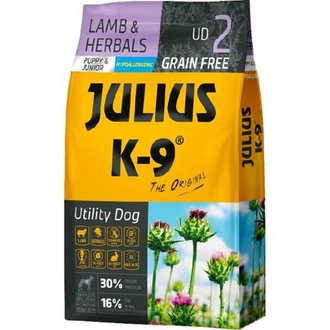Papírenské zboží - JULIUS K-9 PUPPY&JUNIOR LAMB&HERBALS 10 kg