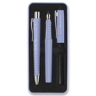 Papírenské zboží - Sada Faber-Castell Poly Ball plnicí pero a kuličkové pero, pale iris