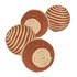 Papírenské zboží - Saitenbälle - braun-beige 4,5 cm