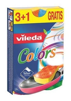Papírenské zboží - Čistící houba "Pure Active Colors", 3+1 ks, VILEDA