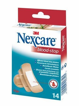Papírenské zboží - Náplast na zastavení krvácení, 3M "Nexcare Blood Stop", 14ks/balení