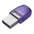 Papírenské zboží - Kingston USB flash disk OTG, USB 3.0 (3.2 Gen 1), 128GB, Data Traveler microDuo3 G2, stří