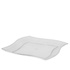 Papírenské zboží - Talíř PREMIUM čtvercový, čirý (PS) 23 x 23 cm [50 ks]