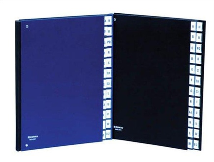 Papírenské zboží - Třídící kniha, černá, koženka, A4, 1-31, DONAU