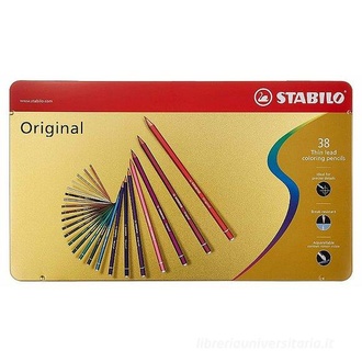 Papírenské zboží - Pastelky STABILO Original 38 ks Sada v plechu