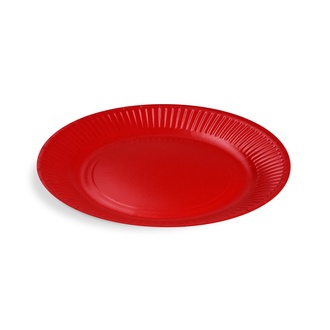 Papírenské zboží - Papírový talíř (FSC Mix) červený průměr 23cm [10 ks]