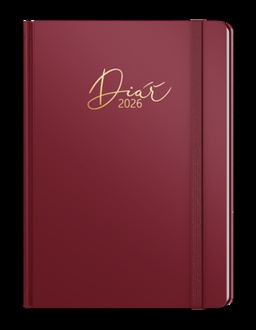 Papírenské zboží - Týdenní diář - Oskar - Luxi - A5 - bordó