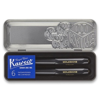 Papírenské zboží - Sada kuličková tužka a plnicí pero Moleskine Kaweco černá