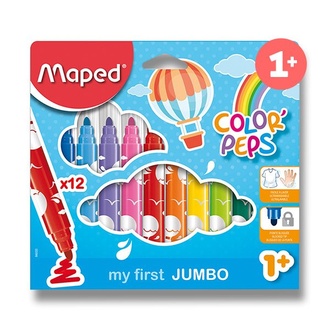 Papírenské zboží - Dětské fixy Maped Color'Peps Jumbo 12 barev 