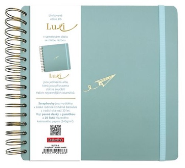 Papírenské zboží - Scrapbook Luxi - 210x210 - lamino - ledově modrá