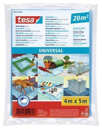 Papírenské zboží - Zakrývací fólie "Universal 56651", 5 m x 4 m, TESA