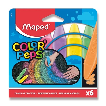 Papírenské zboží - Křídy na chodník Maped 6 barev