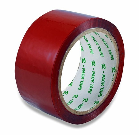 Papírenské zboží - Barevná samolepicí páska Reas Pack 48 mm × 66 m červená