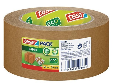 Papírenské zboží - Balící páska "tesapack® 57180", ekologická, 50 mm x 50 m, TESA