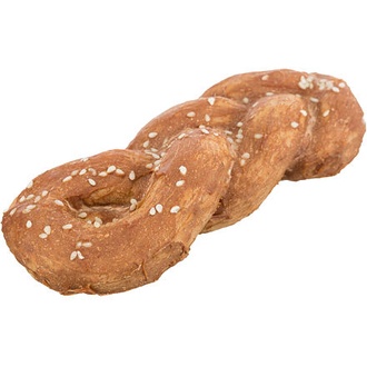 Papírenské zboží - Denta Fun Chicken Bread [50ks], žvýkací pletýnka z buvolí kůže s masem, 15cm/75 g 