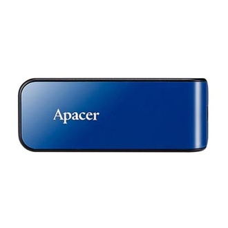 Papírenské zboží - Apacer USB flash disk, USB 2.0, 64GB, AH334, modrý, AP64GAH334U-1, USB A, s výsuvným kone