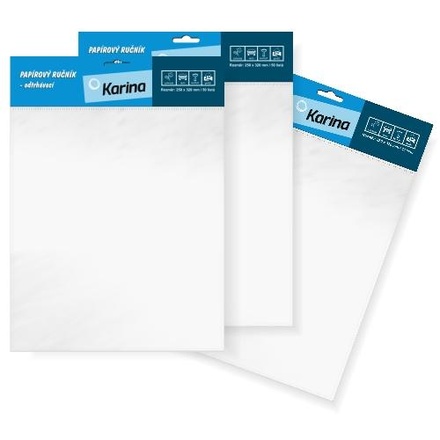 Papírenské zboží - Papírové ručníky odtrhávací 25x32cm/50 listů bílé [1 bal]