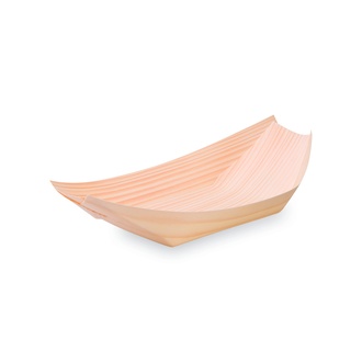 Papírenské zboží - Fingerfood miska dřevěná, lodička 18 x 10,5 cm [100 ks]