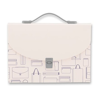 Papírenské zboží - Aktovka Foldermate Vintage, A4, 7 kapes - šedá