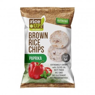 Papírenské zboží - Rýžové chipsy, paprika, 60 g, RICE UP
