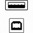 Papírenské zboží - USB Kabel (2.0), USB A M - USB B M, 1.8m, Logo, Blister