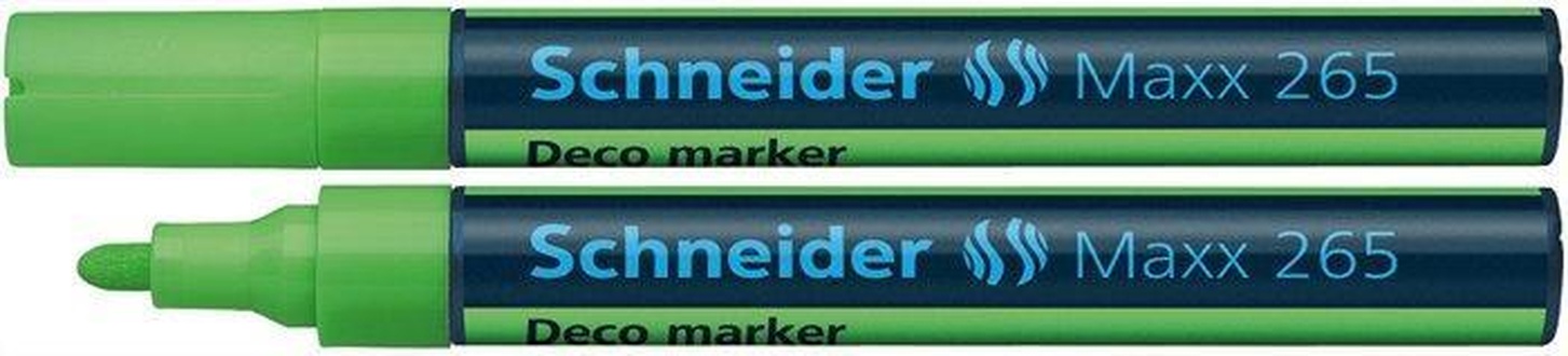 Papírenské zboží - Křídový popisovač "Maxx 265", světle zelená, 2-3mm, tekutý, SCHNEIDER