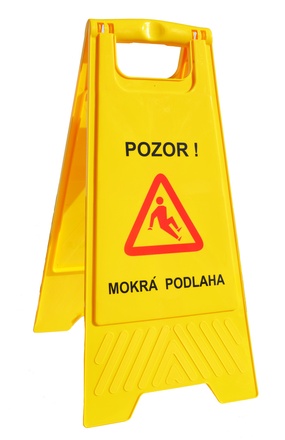 Papírenské zboží - Výstražná cedule - POZOR MOKRÁ PODLAHA