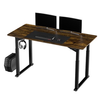 Papírenské zboží - Pracovní stůl, elektricky nastavitelná výška, hnědá deska, 160x75 cm, 74-116 cm, UPLIFT,