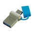 Papírenské zboží - Goodram USB flash disk OTG, USB 3.0 (3.2 Gen 1), 16GB, ODD3, blau, ODD3-0160B0R11, USB A / USB C, mit einer Kappe