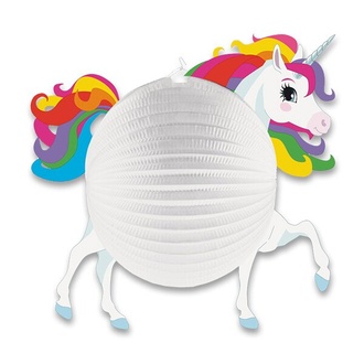Papírenské zboží - Papírový lampion Unicorn průměr 25 cm