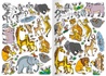 Papírenské zboží - Malbuch - A4 - mit Aufklebern - Tiere aus Afrika