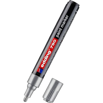 Papírenské zboží - Lakový popisovač "790", stříbrná, 2-3mm, EDDING