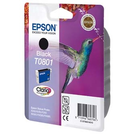 Papírenské zboží - Epson originální ink C13T08014011, black, 7,4ml, Epson Stylus Photo PX700W, 800FW, R265,