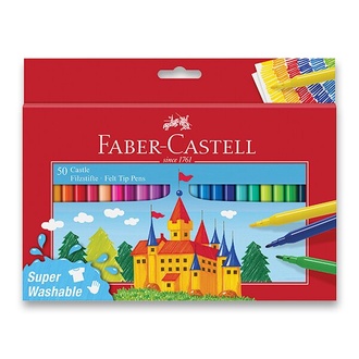 Papírenské zboží - Dětské fixy Faber-Castell Castle 50 barev