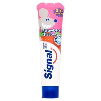 Papírenské zboží - Zubní pasta, jahoda, pro děti 2-6 let, 50 ml, SIGNAL