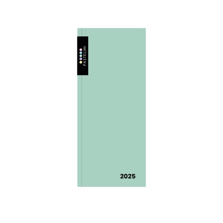 Papírenské zboží - Diář PVC týdenní 2025 PASTELINI zelená