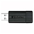Papírenské zboží - Verbatim USB flash disk, USB 2.0, 64GB, PinStripe, Store N Go, schwarz, 49065, USB A, mit herausziehbarem Konnektro