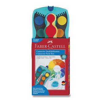 Papírenské zboží - Vodové barvy Faber-Castell 125030 Connector 12 barev