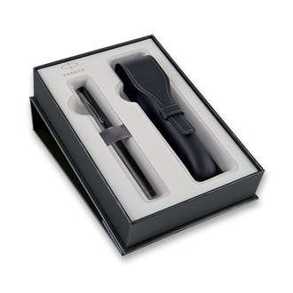Papírenské zboží - Parker Premier Monochrome Black PVD plnicí pero, dárková sada s pouzdrem