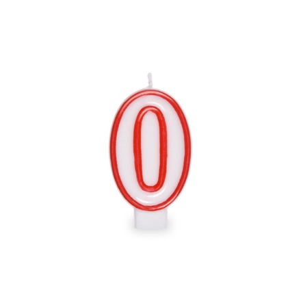 Papírenské zboží - Číslová svíčka "0" 75 mm [1 ks]