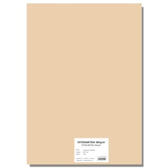 Papírenské zboží - Barevný karton EXTRA 300g 50x70cm meruňková [10 listů]