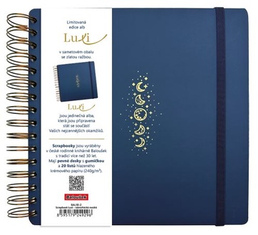 Papírenské zboží - Scrapbook Luxi - 210x210 - lamino - námořnická modrá