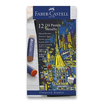 Papírenské zboží - Olejové pastely Faber-Castell Metallic 12 barev 127014