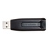Papírenské zboží - Verbatim USB flash disk, USB 3.0 (3.2 Gen 1), 128GB, V3, Store N Go, schwarz, 49189, USB A, mit herausziehbarem Konnektro