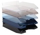 Papírenské zboží - Organizer, transparent, blau, Kunststoff, VICTORIA