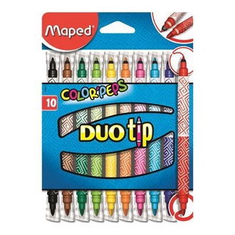 Papírenské zboží - Dětské fixy Maped Color'Peps Duo Tip - 10 oboustranných fixů