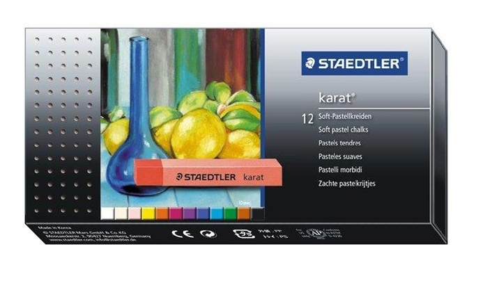 Papírenské zboží - Pastelové křídy Karat", sada, 12 barev, STAEDTLER